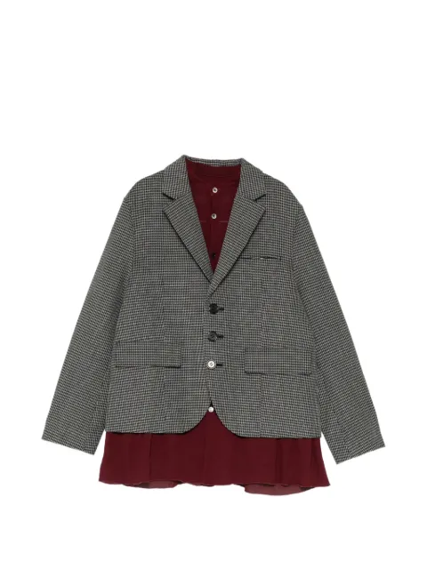 Undercover houndstooth-pattern layered blazer