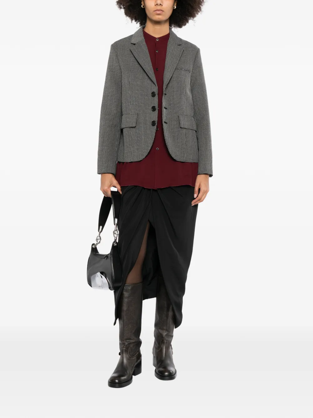 Undercover Gelaagde blazer met pied-de-poule-patroon Grijs