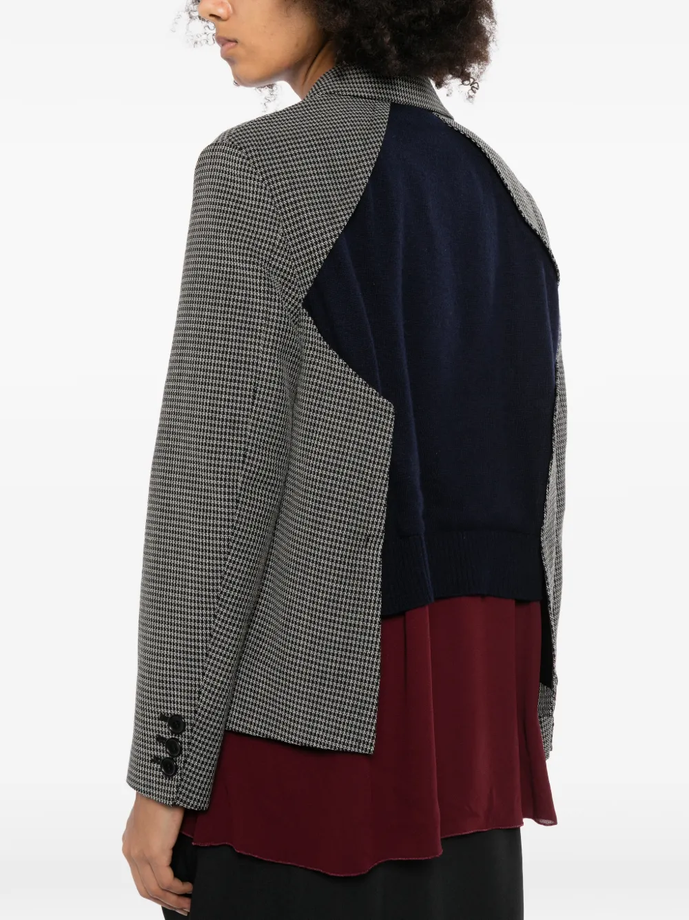 Undercover Gelaagde blazer met pied-de-poule-patroon Grijs