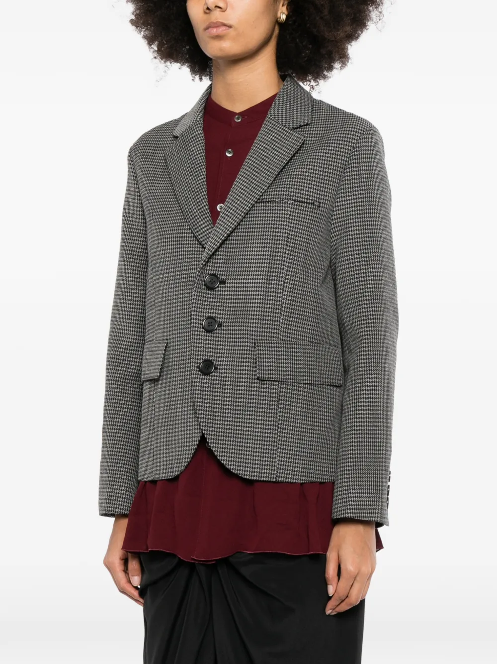 Undercover Gelaagde blazer met pied-de-poule-patroon Grijs