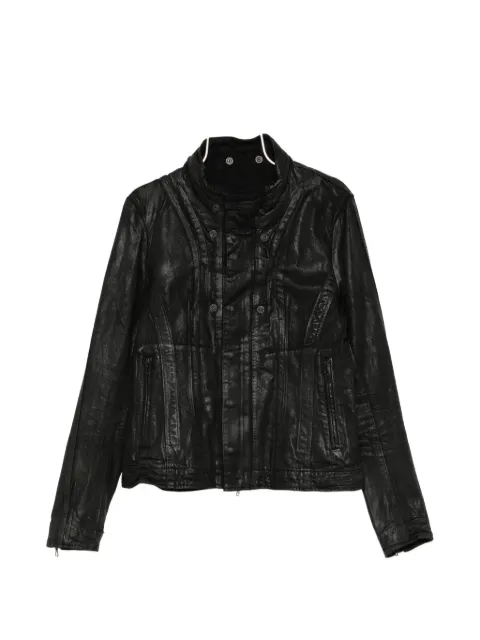 Julius coated high-neck jacket