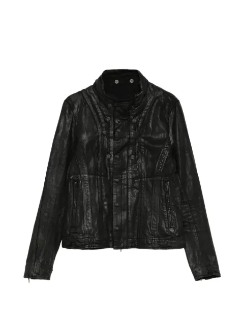 Julius coated high-neck jacket