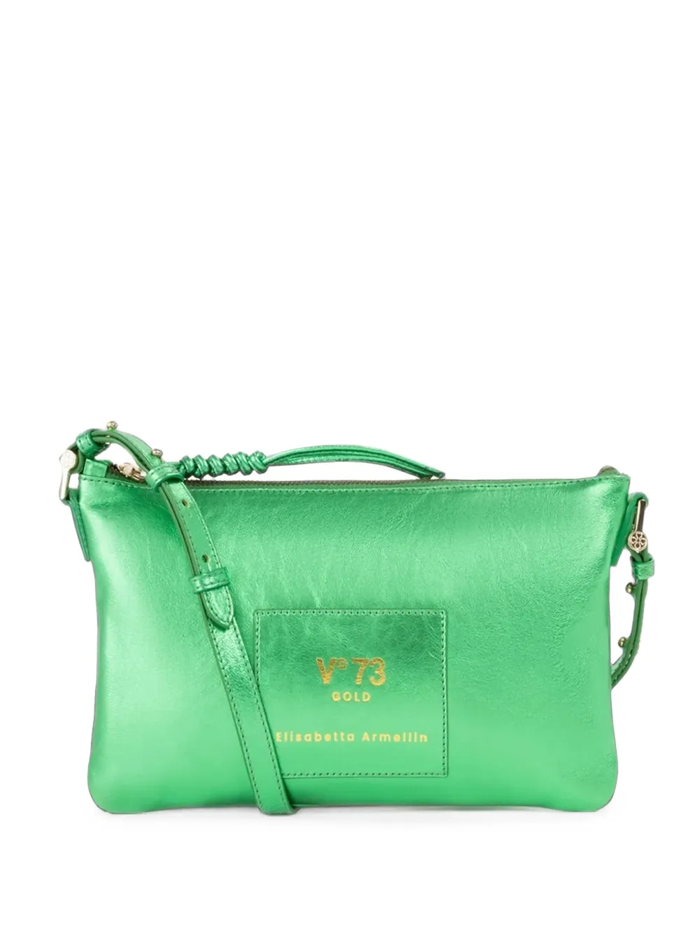 V°73 Schultertasche im Metallic-Look - Grün