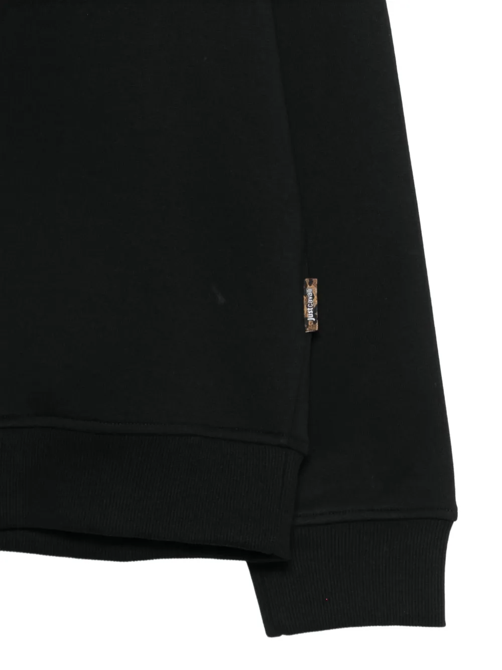 Just Cavalli logoprinten trui met geribbelde afwerking Zwart