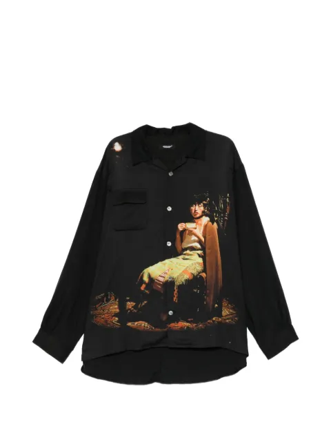 Undercover graphic-print flap-pocket shirt