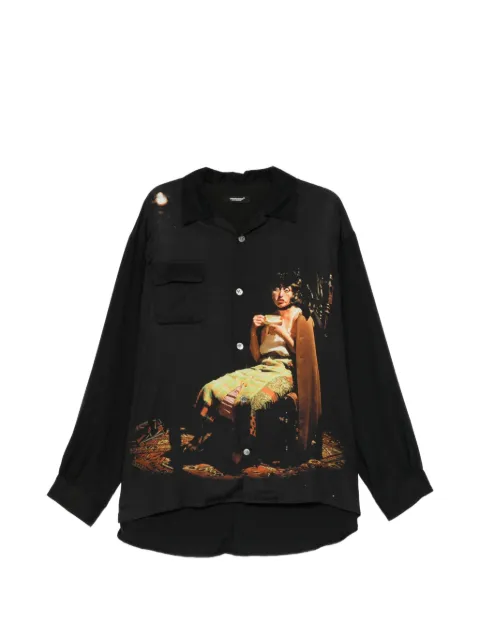 Undercover graphic-print flap-pocket shirt