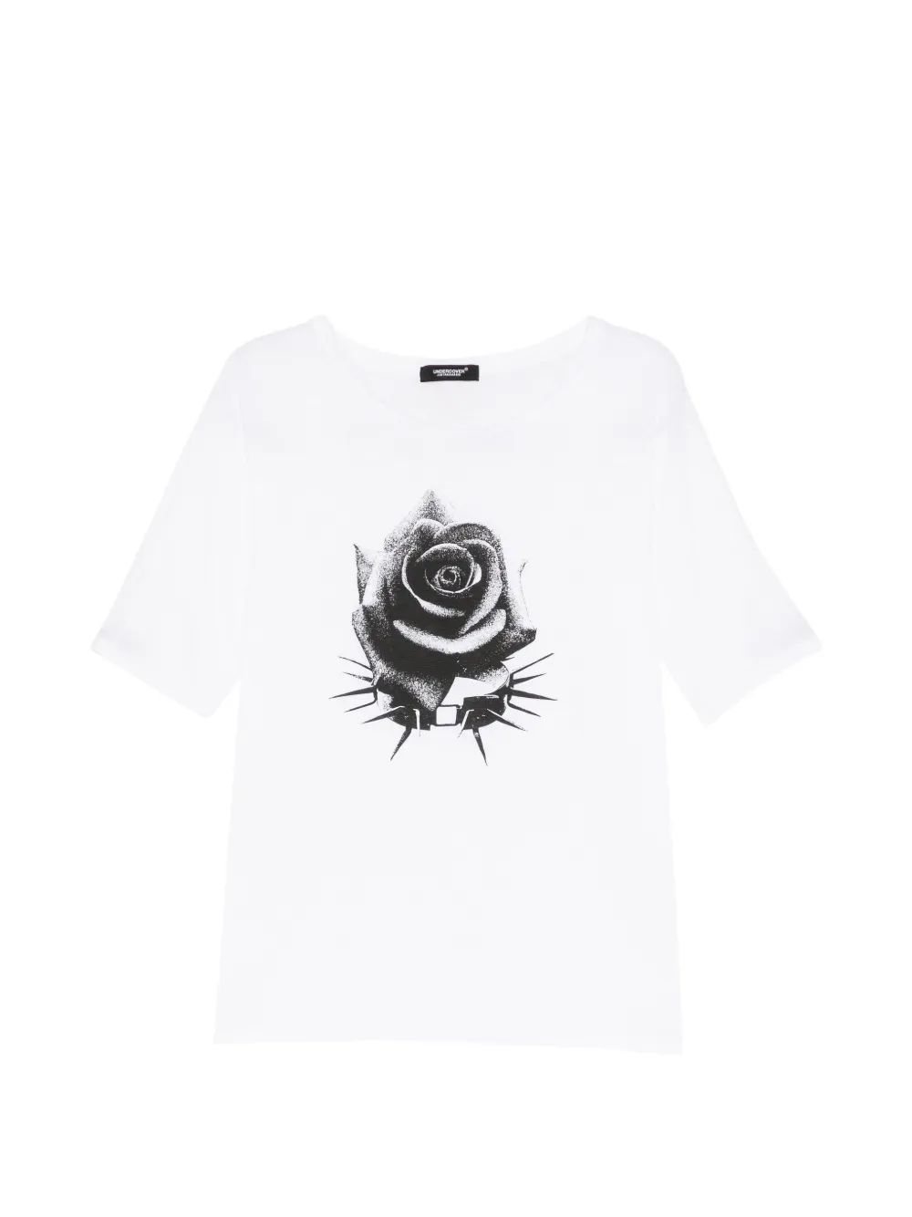 Undercover Rose-print T-shirt In White