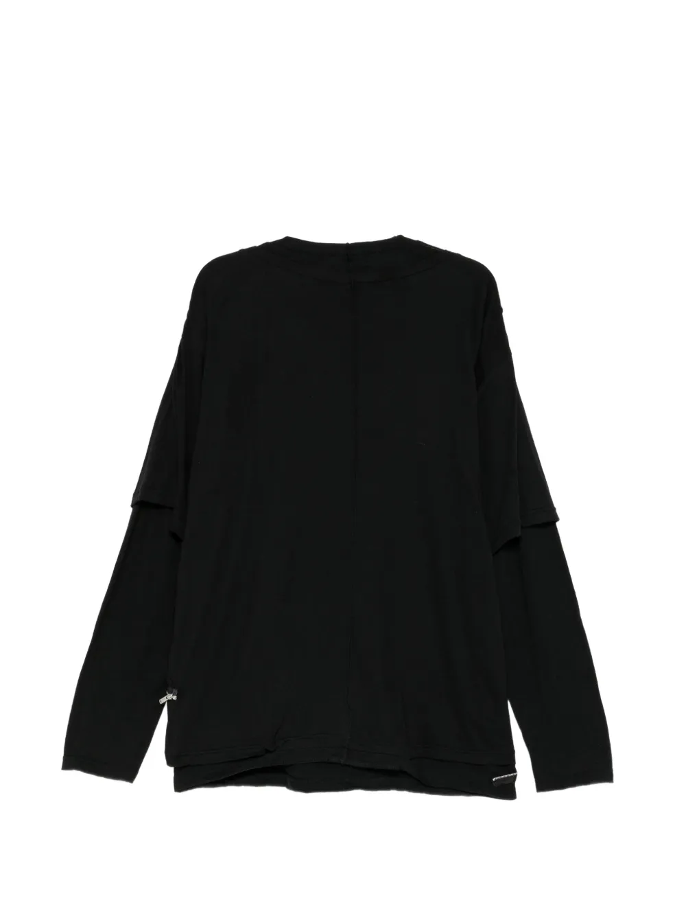 Undercover Asymmetrisch T-shirt met rits Zwart