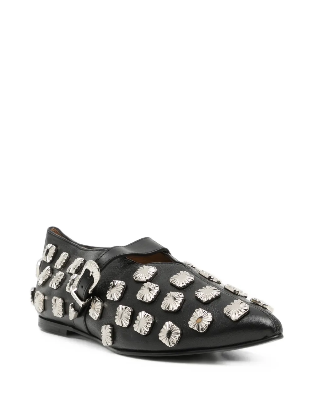 Toga Pulla stud-embellished buckle-fastening pumps Zwart