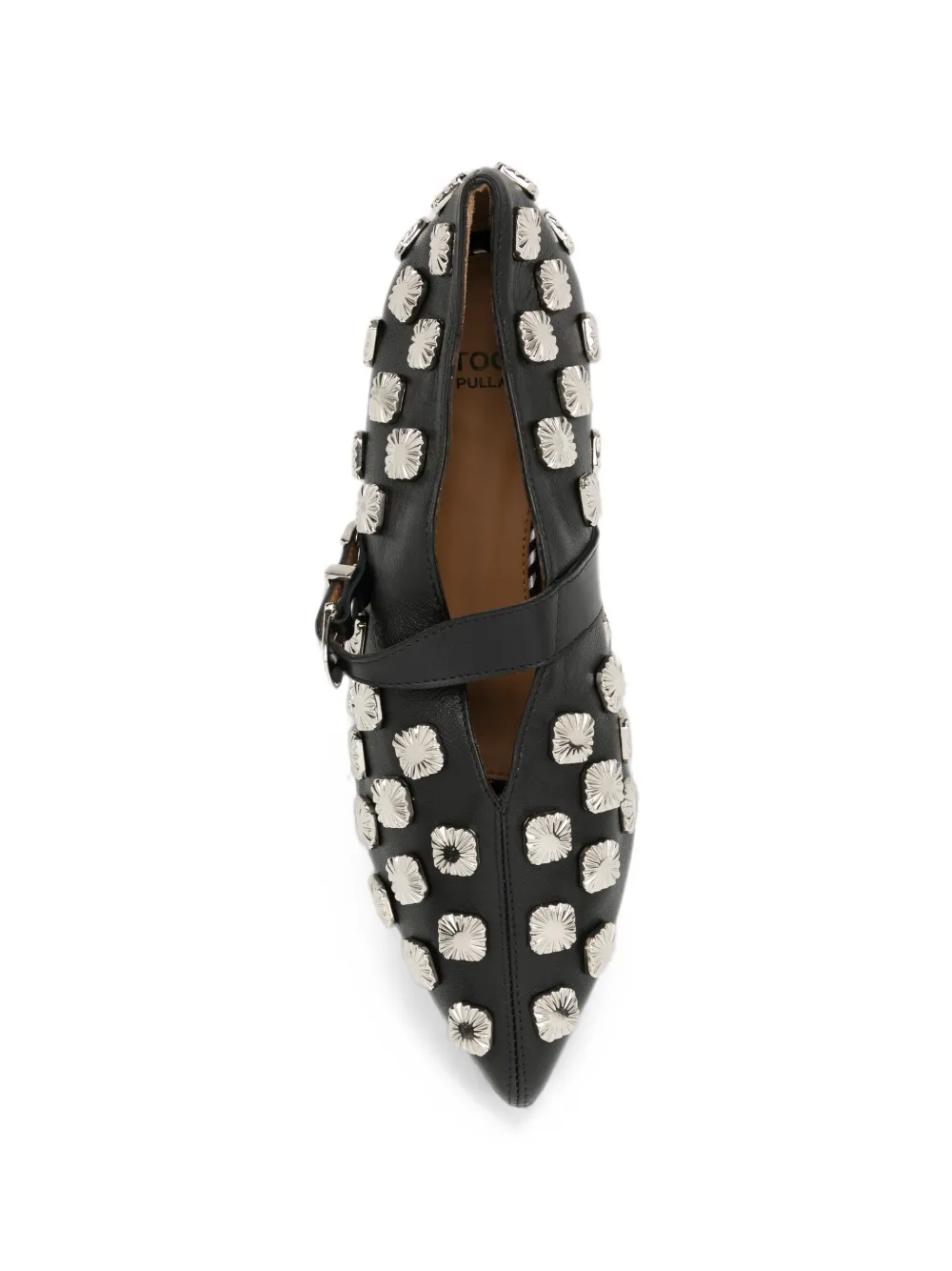Toga Pulla stud-embellished buckle-fastening pumps Zwart