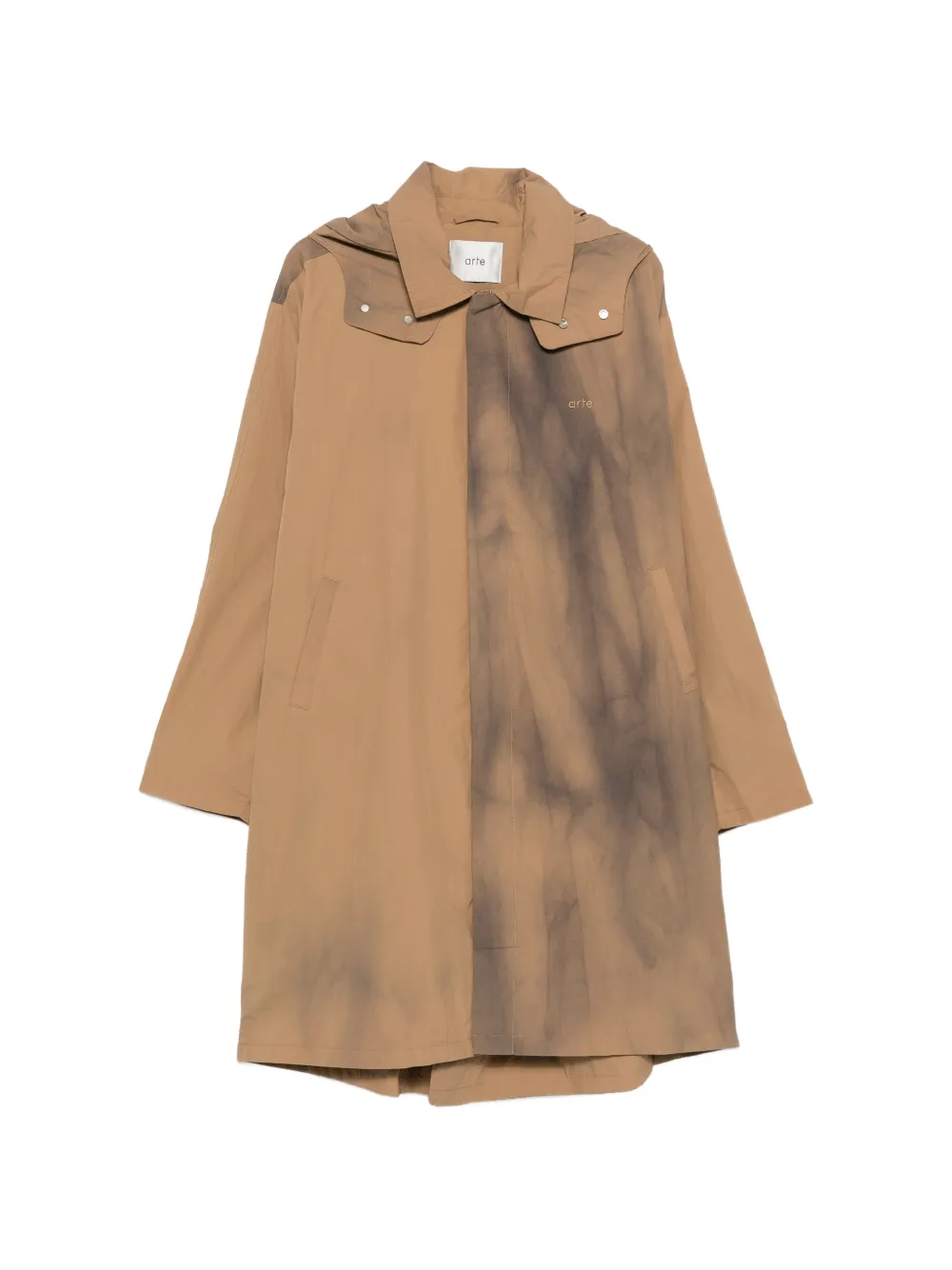 Arte Antwerp spray-effect hooded coat