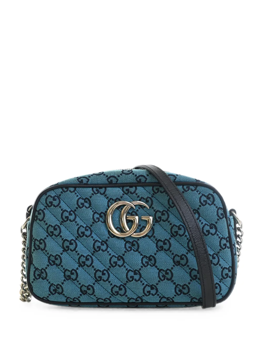 Gucci Pre-Owned 2016-2026 Small GG Marmont Matelasse GG Canvas crossbody bag - Blu
