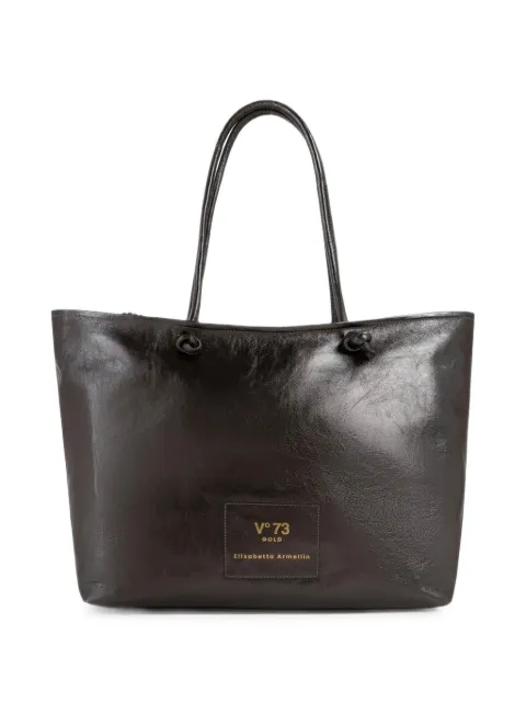 V°73 knot-detail leather tote bag
