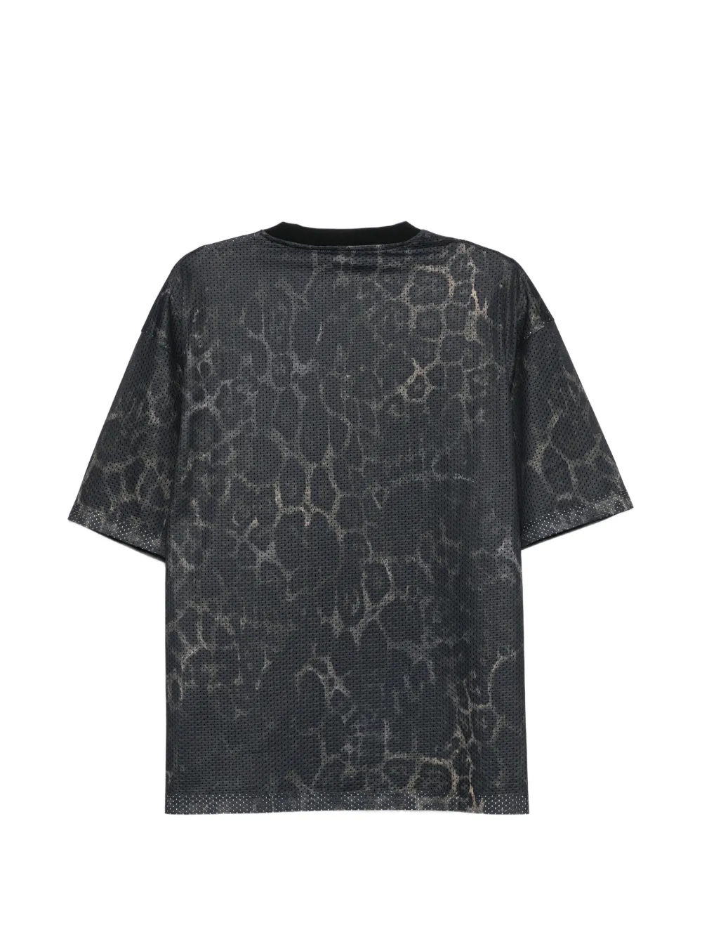 Just Cavalli Mesh T-shirt met dieren-print Zwart