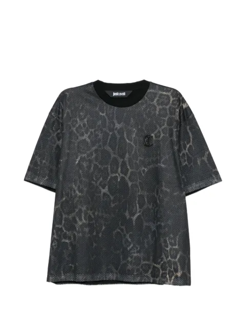 Just Cavalli animal-print mesh T-shirt