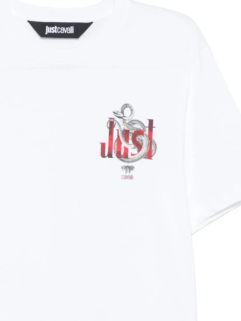 Just Cavalli T-shirt met logoprint Wit