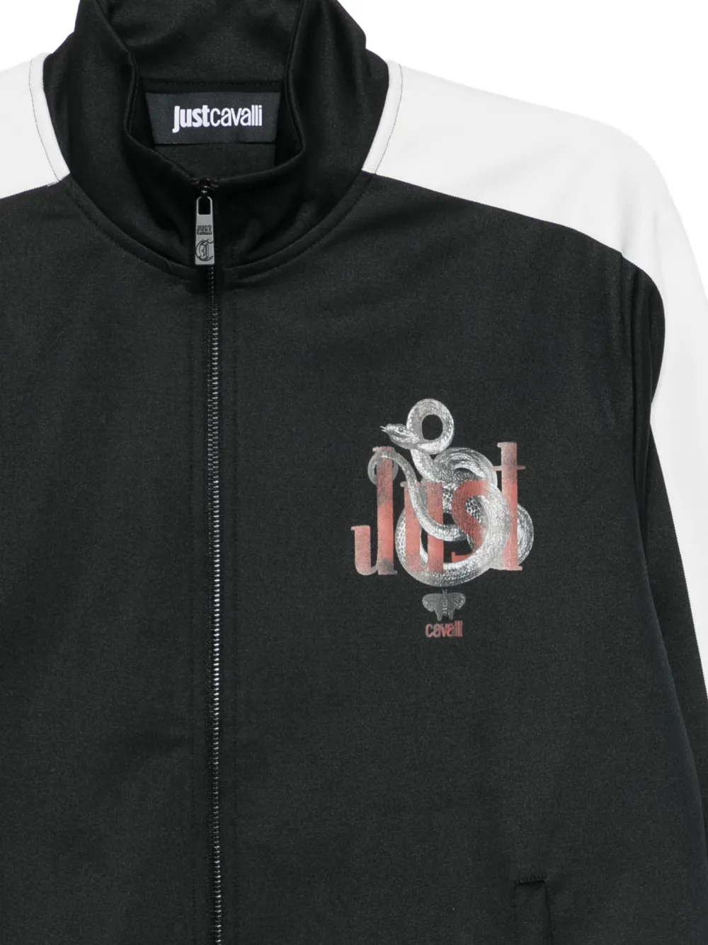 Just Cavalli Trainingsjack met logoprint Zwart