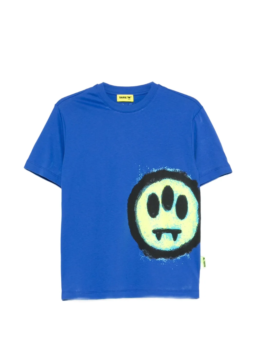 Barrow kids logo-print cotton T-shirt - Blu