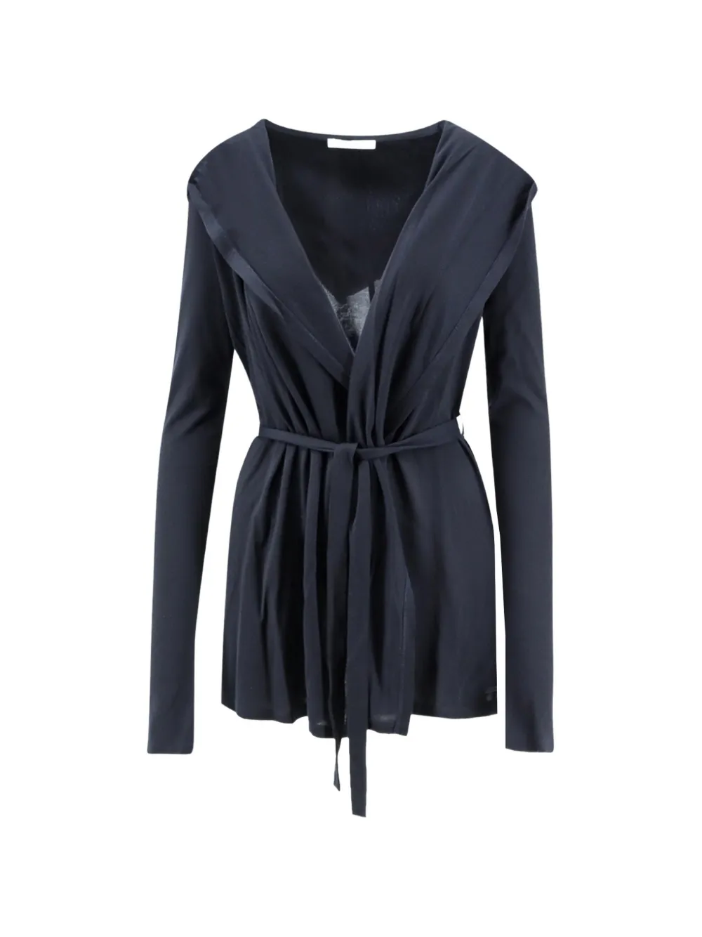 Max Mara belted hooded cardigan - Blu