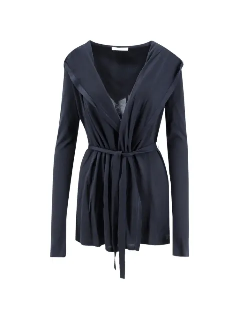 Max Mara belted hooded cardigan