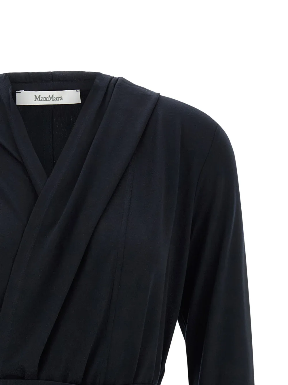 Max Mara Vest met ceintuur en capuchon Blauw