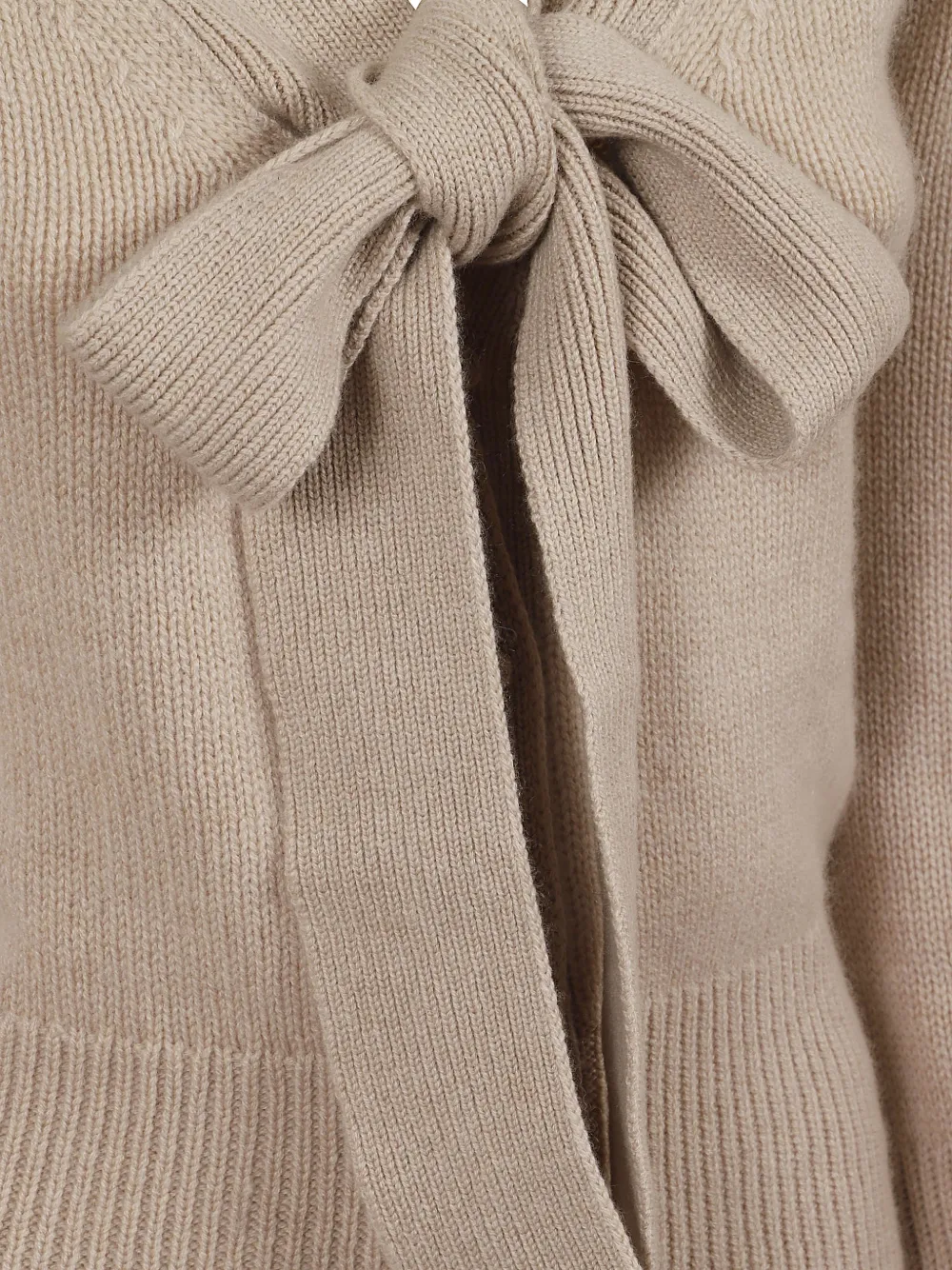 Ermanno Scervino Vest met strikdetail Beige