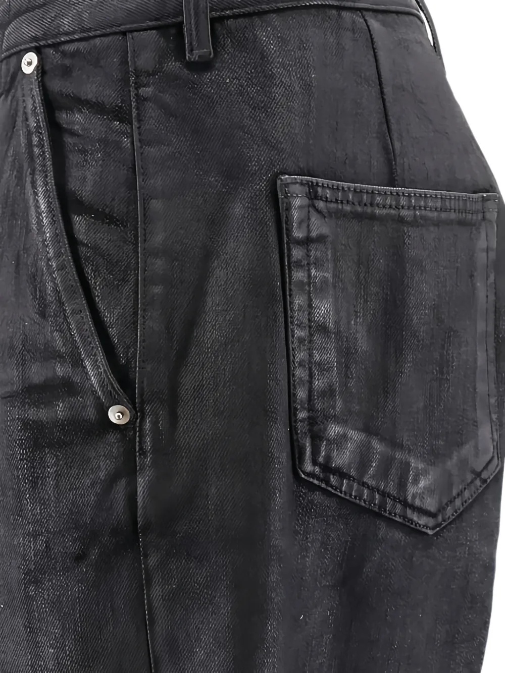 Rick Owens DRKSHDW Joris gewaxte jeans Zwart