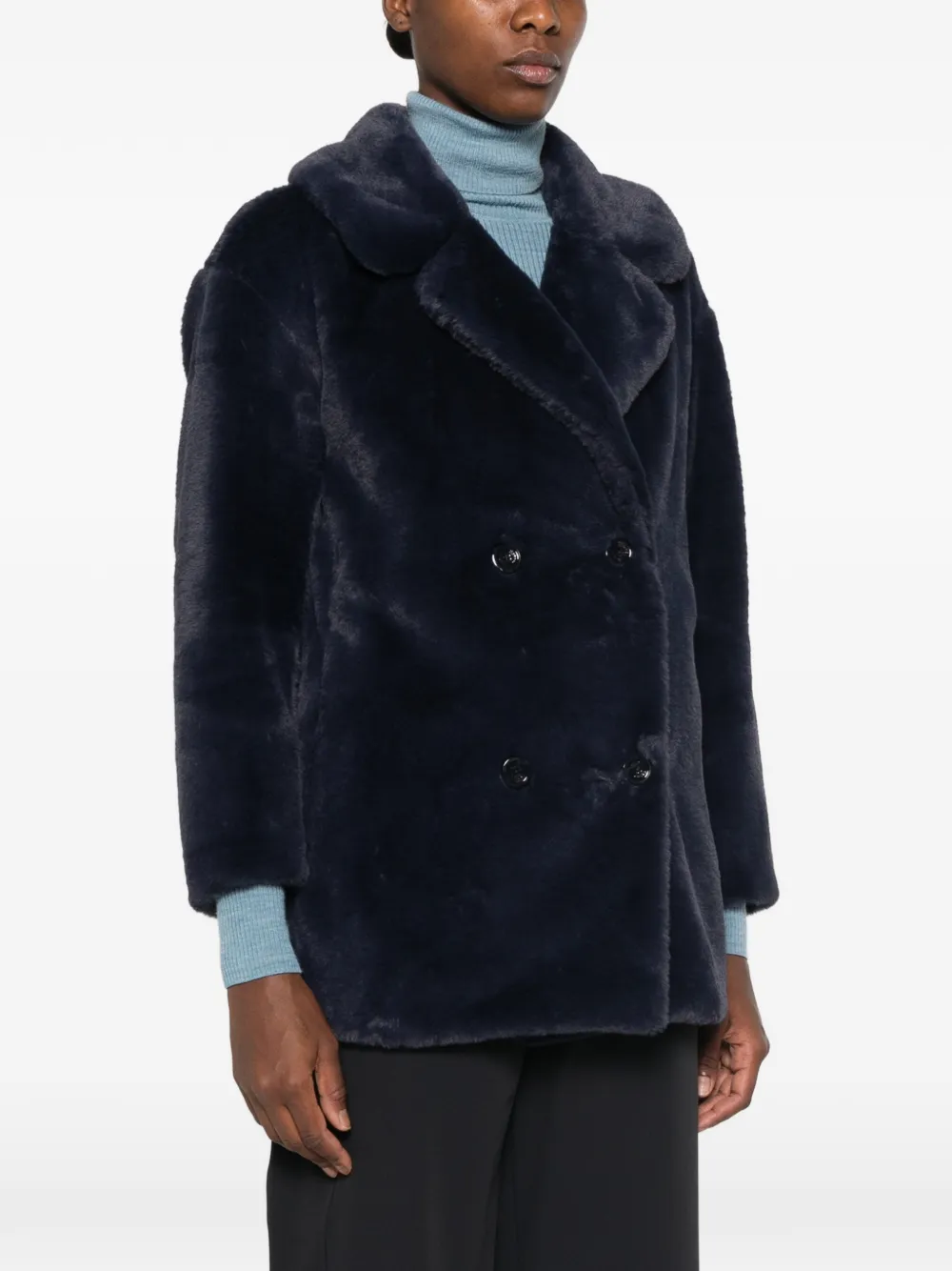 Herno Jas van imitatiebont Blauw