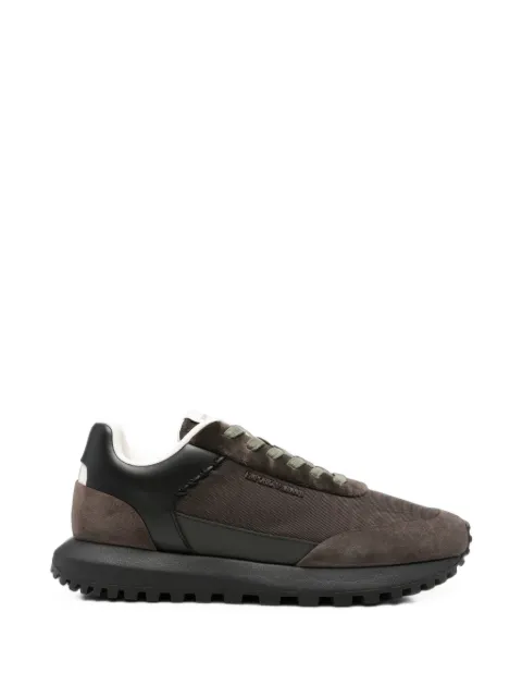 Emporio Armani suede-panelled sneakers