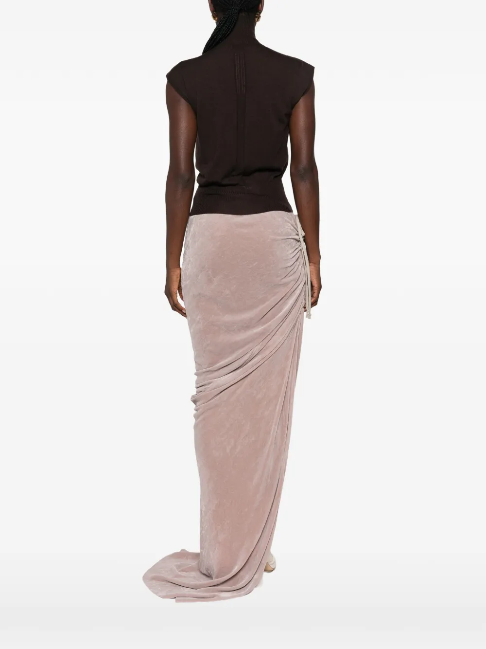 Rick Owens Mouwloze tanktop met hoge hals Bruin