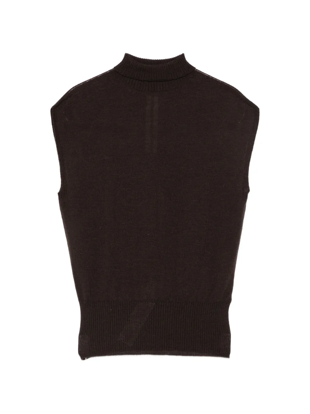 Rick Owens high-neck sleeveless tank top - Marrone