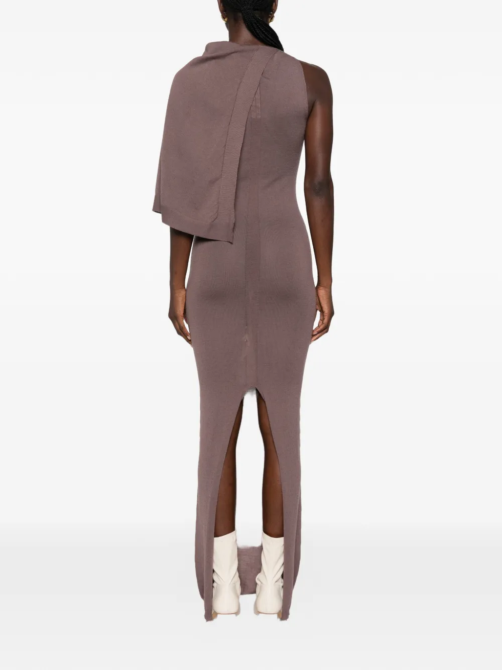 Rick Owens Scarf asymmetrische gedrapeerde maxi-jurk Paars