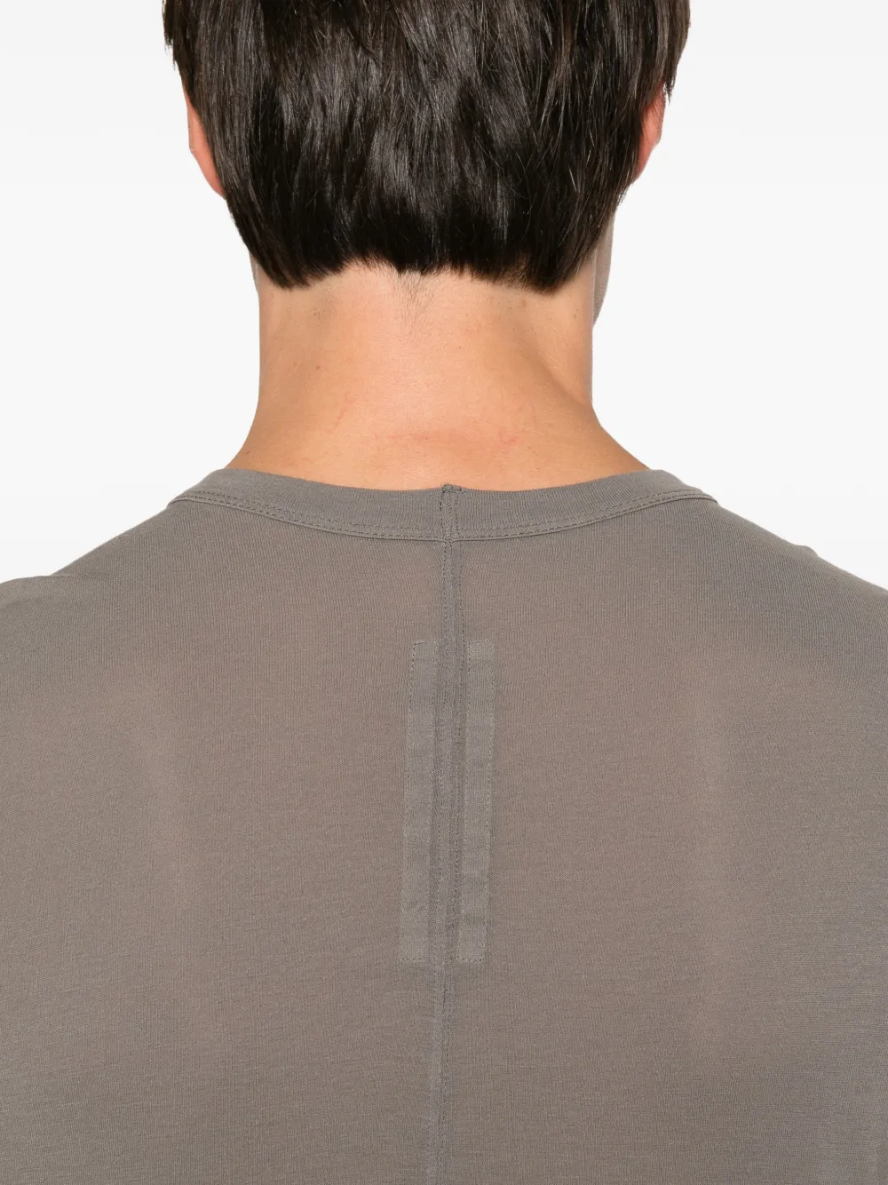 Rick Owens longline ribbed-cuff T-shirt Grijs