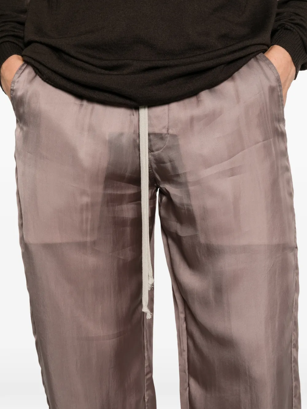 Rick Owens Dietrich drawstring straight-leg trousers Grijs