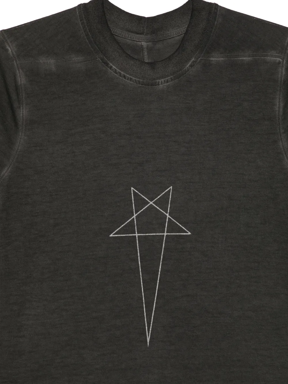 Rick Owens DRKSHDW T-shirt met ronde hals en bandje Zwart