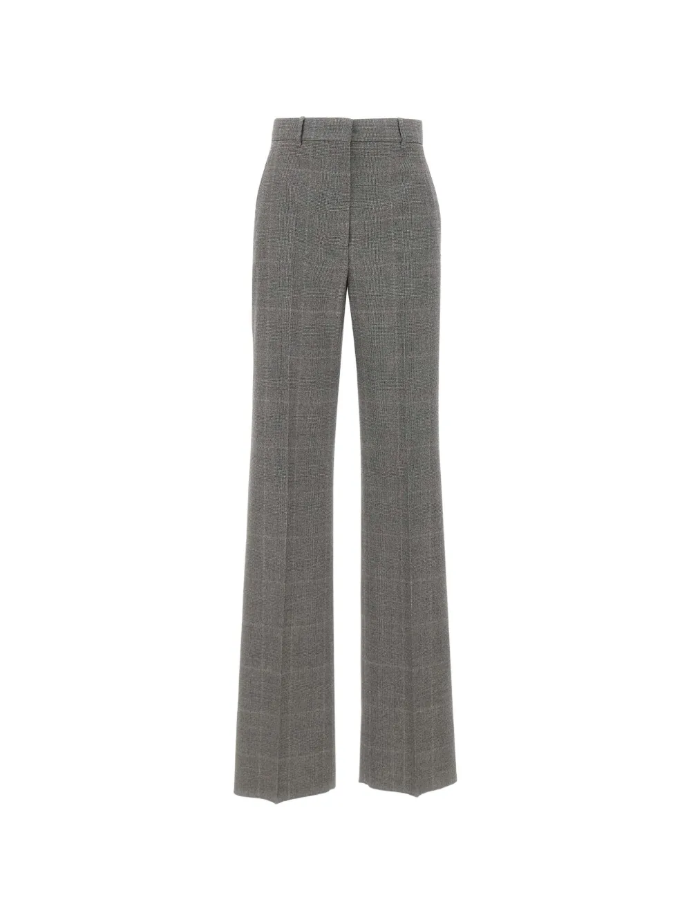 Max Mara Prince of Wales broek met wijde pijpen Grijs