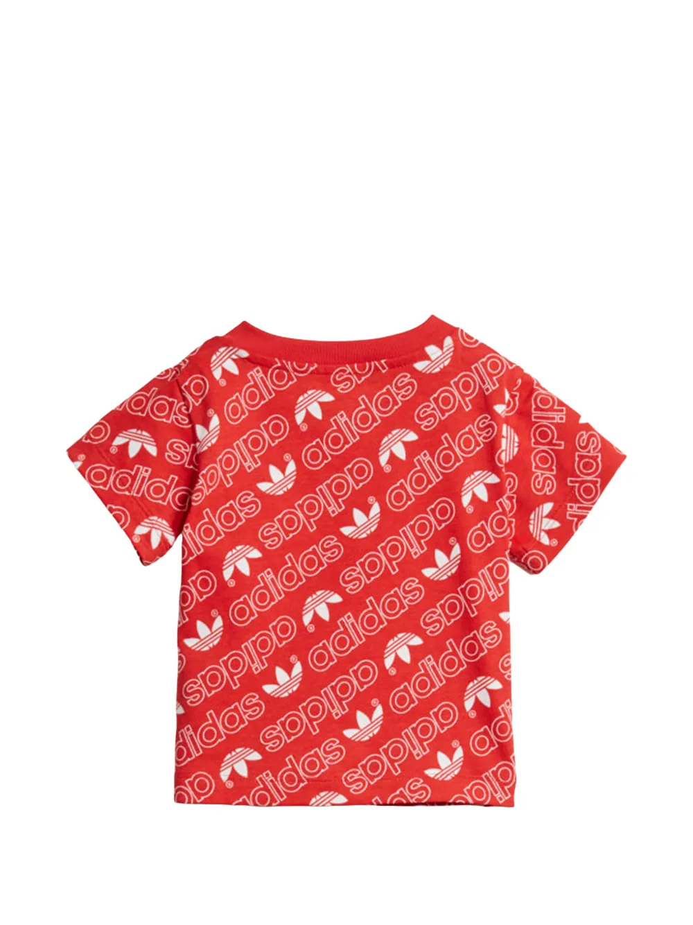 adidas Kids Trefoil monogram T-shirt Rood