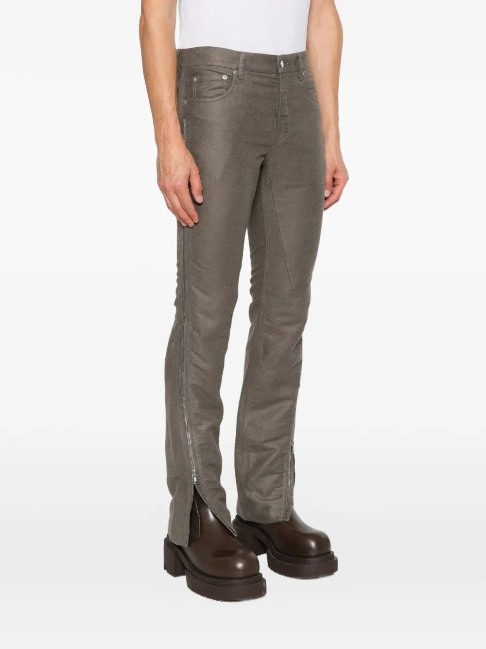 Rick Owens Vega zip-detail trousers Grijs