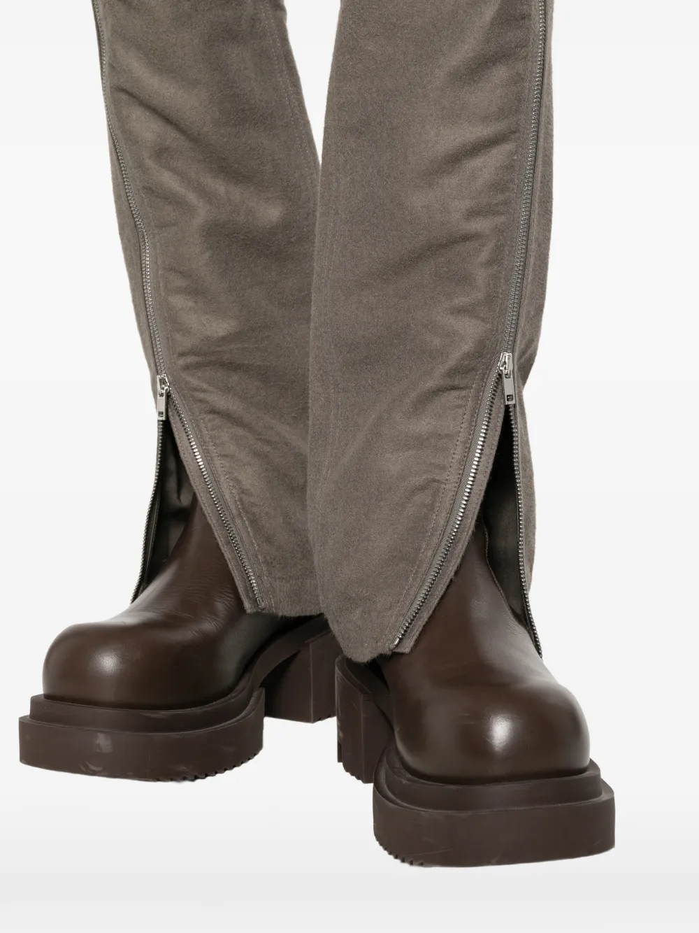Rick Owens Vega zip-detail trousers Grijs