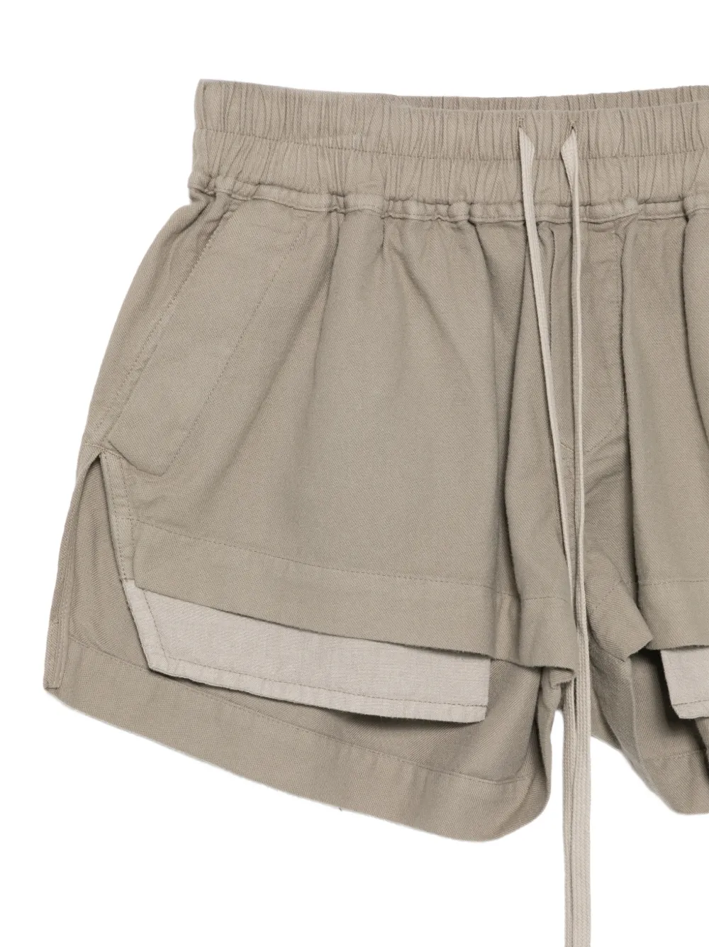 Rick Owens DRKSHDW Gelaagde shorts met trekkoord Beige