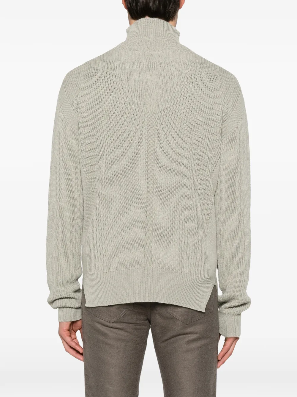 Rick Owens ribbed high-neck sweater Beige