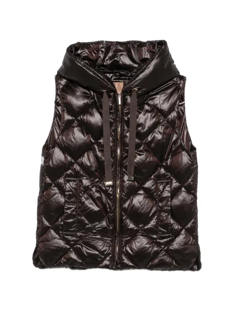 Max Mara 트로피코 퀼팅 후드 베스트