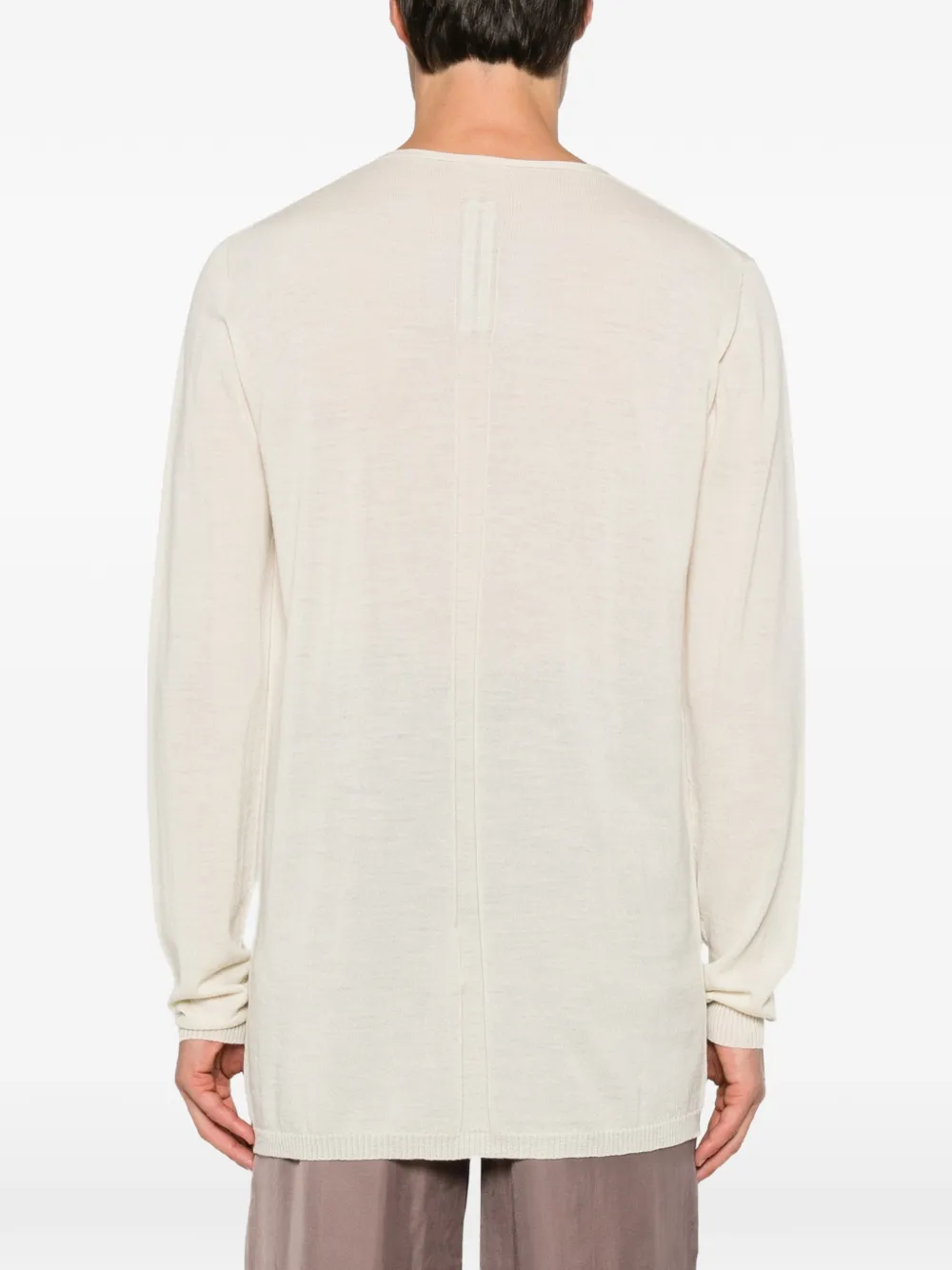 Rick Owens plunging V-neck sweater Beige