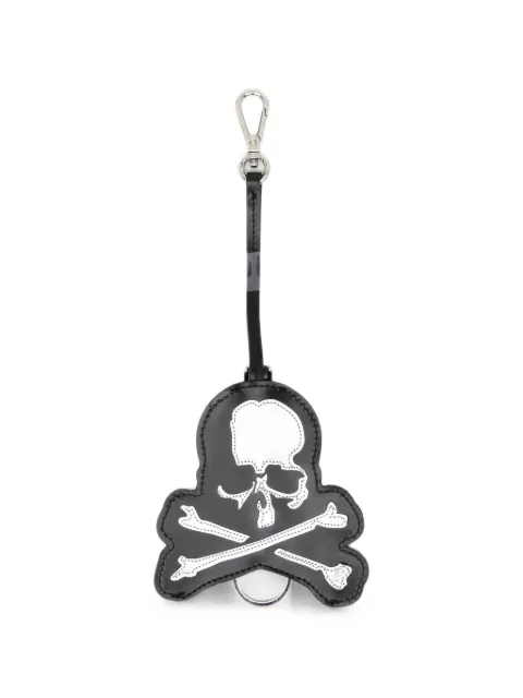 Mastermind World skull-patch leather keyring