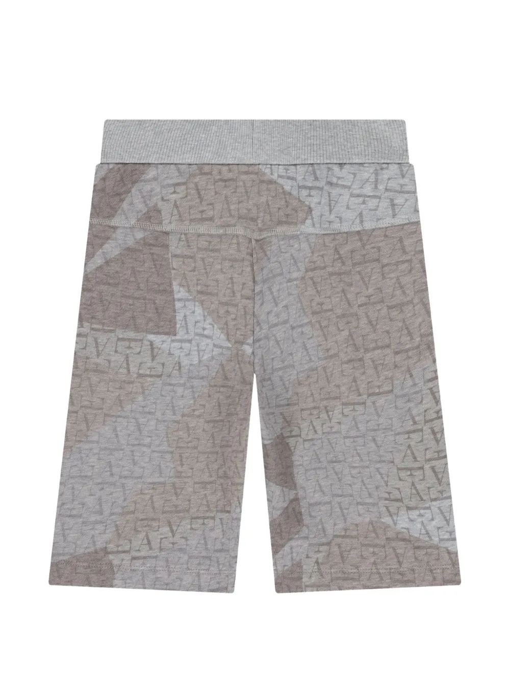 Emporio Armani Kids logo-print drawstring shorts Grijs