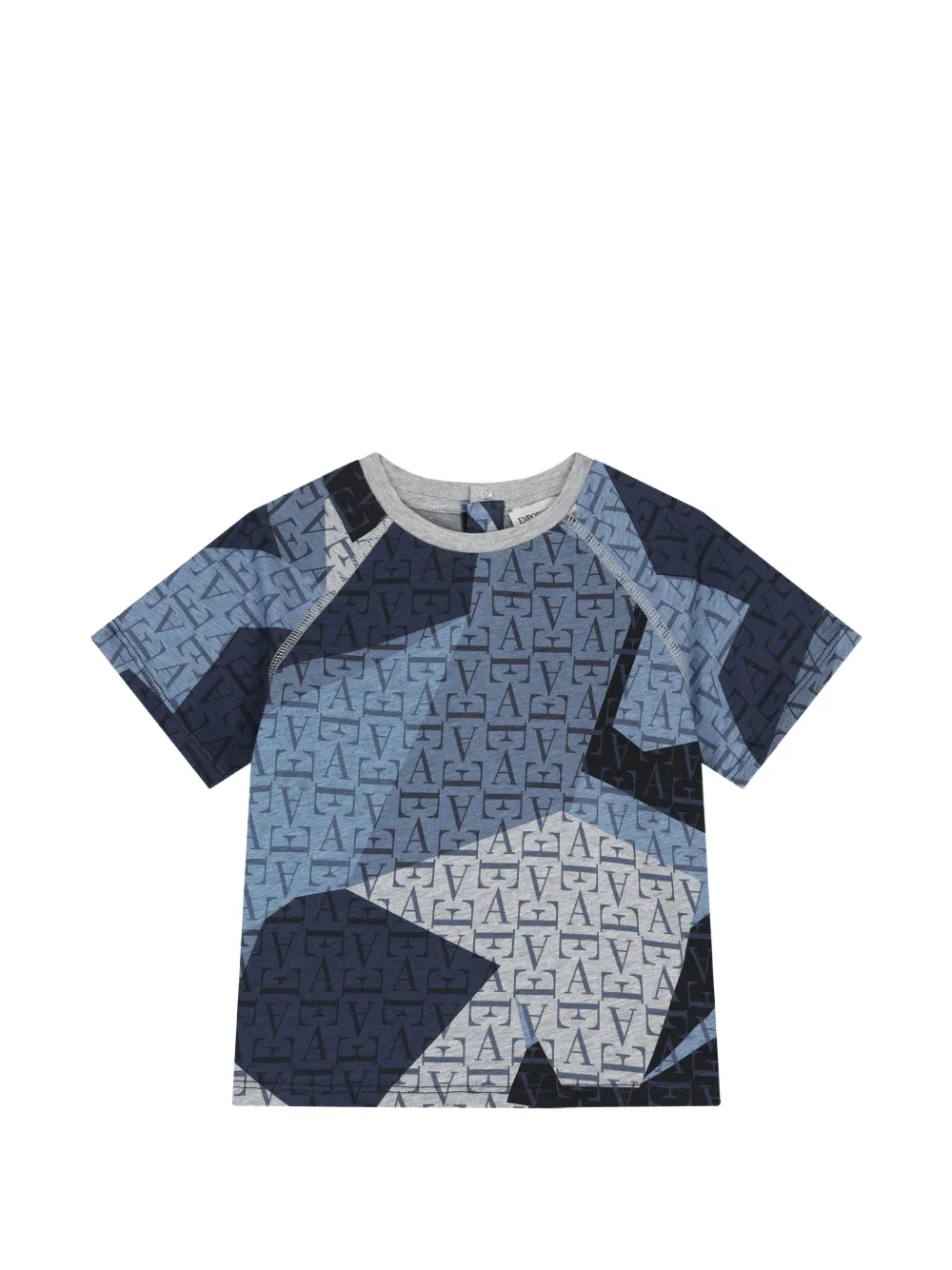 Emporio Armani Kids Felpa con logo e maniche raglan - Blu
