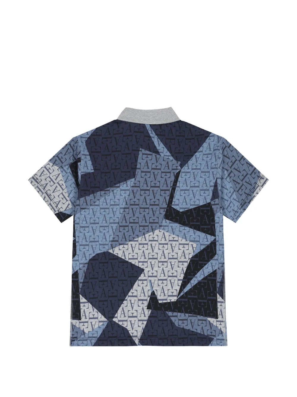 Emporio Armani Kids Poloshirt met monogramprint Blauw