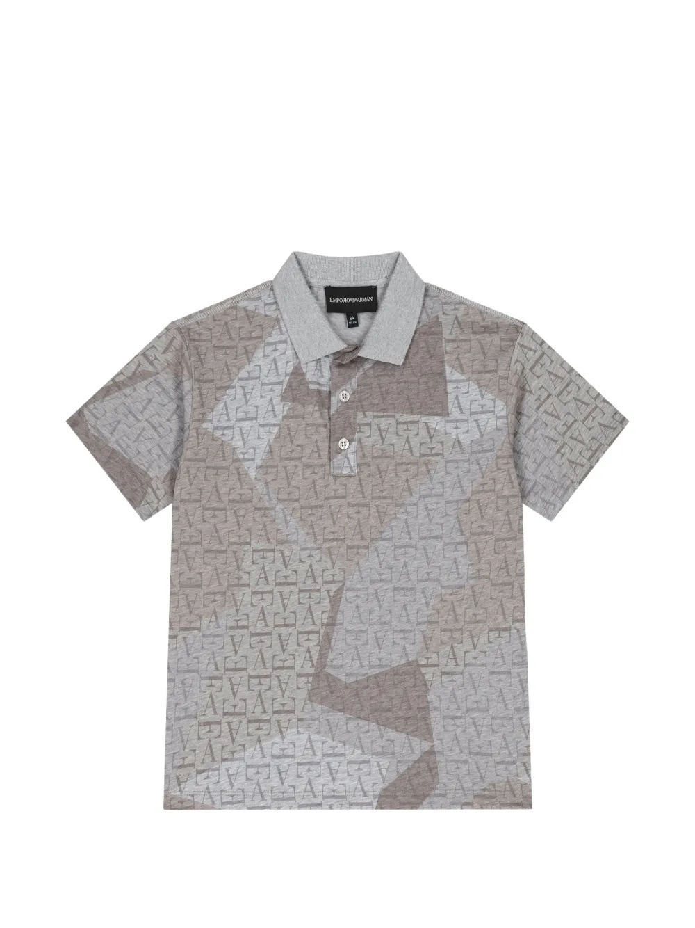 Emporio Ar i Kids Poloshirt met monogramprint Grijs