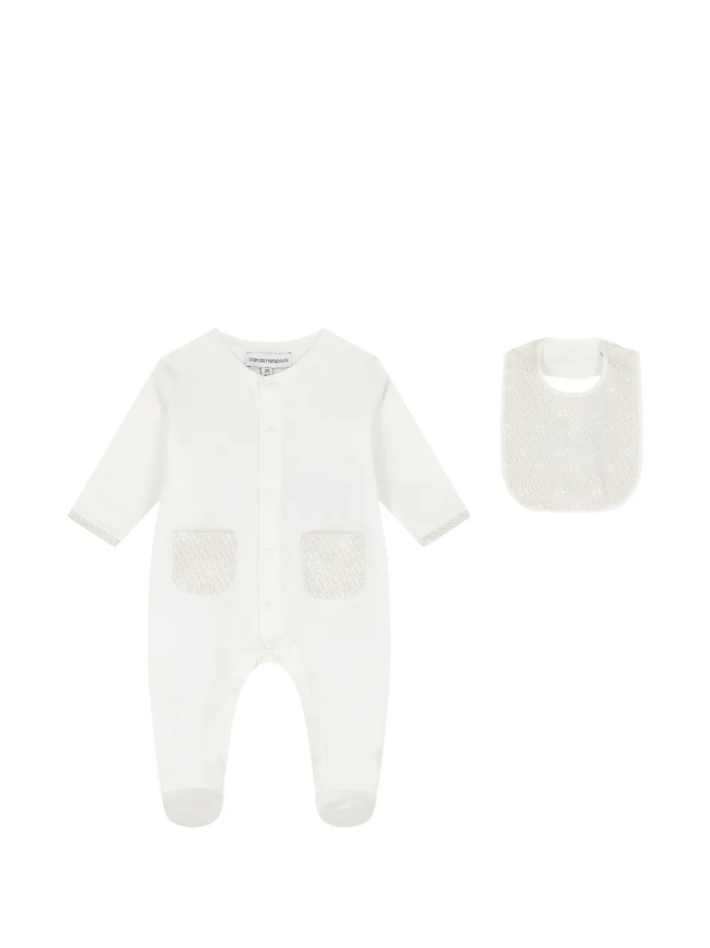 Emporio Armani Kids Set neonato con logo - Bianco