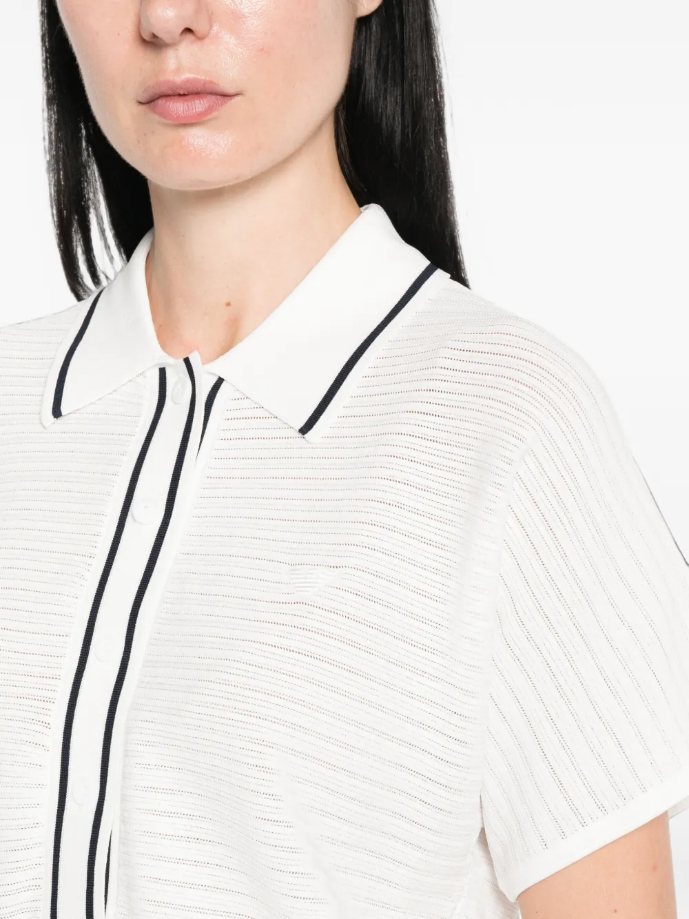 Emporio Armani contrast-trim polo shirt Wit